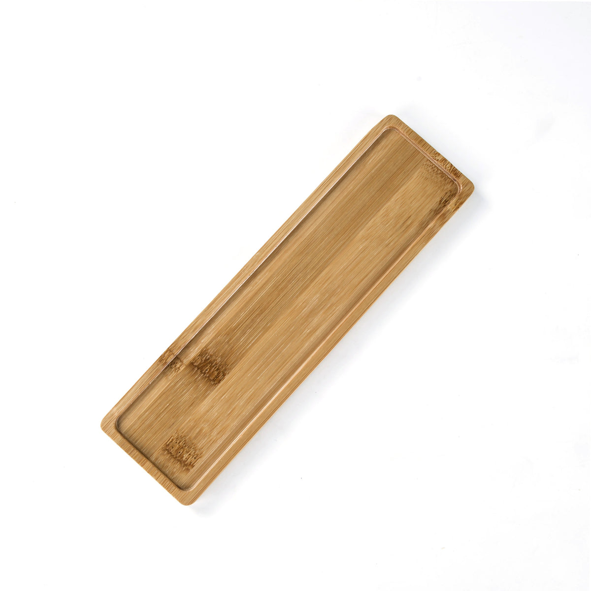 Rectangular Bamboo Plant Saucer Tray, 26.5 x 7.5 cm